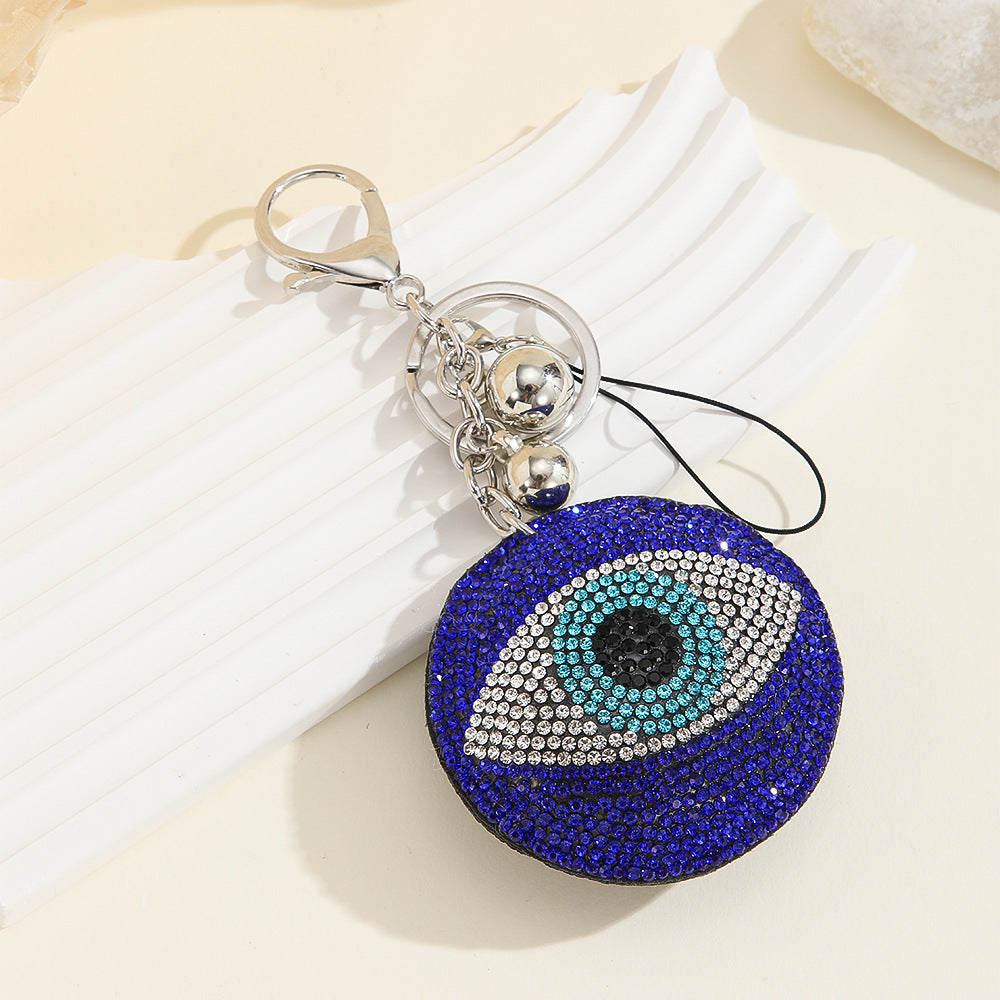 Wholesale 10PCS Devil Eyes Rhinestone Keychain